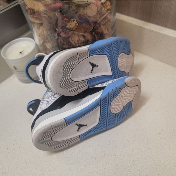 Jordan dub zero blue white and black Gs Kids Sz 13.5 C - Picture 4 of 7